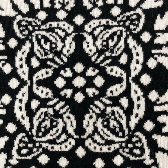 Athleta Black Full Zip Scroll Design Cardigan Jacket, Size Small - Picture 8 of 11